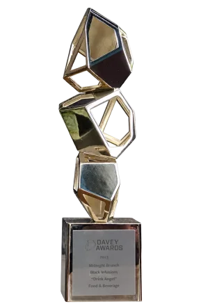 2023 Davey Award trophy for Drink Angel