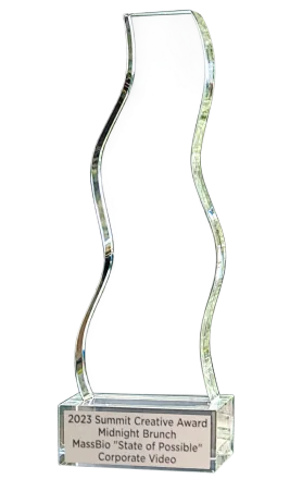 2023 Summit Creative Award trophy for the State of Possible opening film